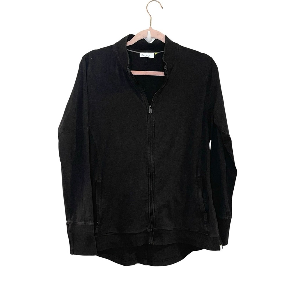 Tasc Performance Womens All Day Organic Cotton Bamboo Full Zip Jacket Black L